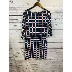 Women's Melly M Dress, Size S, Blue & Red Plaid